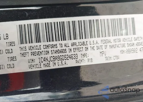 2016 Jeep Compass Sport from USA, damaged, VIN 1C4NJCBA9GD524633